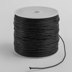 Шнур вощеный из полиэстера d=1мм, L=70м, цвет чёрный - Фото 2