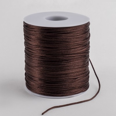 Шнур нейлоновый на бобине d=2 мм L=100 м, коричневый