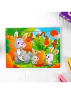 Пазлы «Зайки», 12 элементов, 14.5×11 см - Фото 2