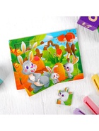 Пазлы «Зайки», 12 элементов, 14.5×11 см - Фото 3