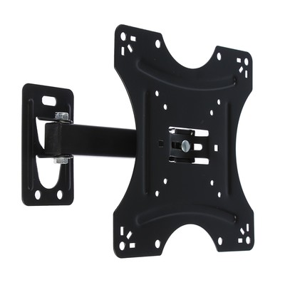 УЦЕНКА Кронштейн LuazON, для ТВ, наклонный, поворотный, от стены 60-200мм, 14-42", чёрный