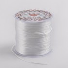 Нить силиконовая (резинка), плоская 1 мм, L=50 м, прозрачная - Фото 2