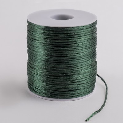Шнур нейлоновый на бобине d=2 мм L=100 м, цвет изумрудный