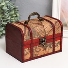 Шкатулка для украшений «Сундук. Карта путешественника», для мелочи, состаренная, дерево, 11×17.5×11.5 см, МИКС - Фото 3