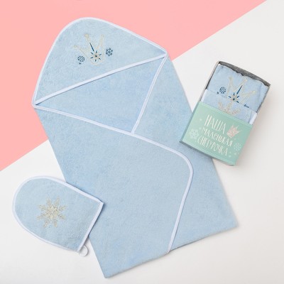 Подарочный набор «Маленькая Снегурочка» полотенце 85×85 см, варежка, 100%хлопок