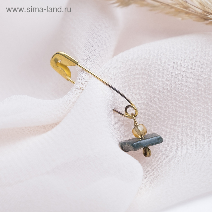 Булавка-оберег "Яшма зелёная" (фас 10шт)