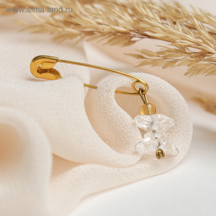 Булавка-оберег "Горный хрусталь" (фас 10шт)