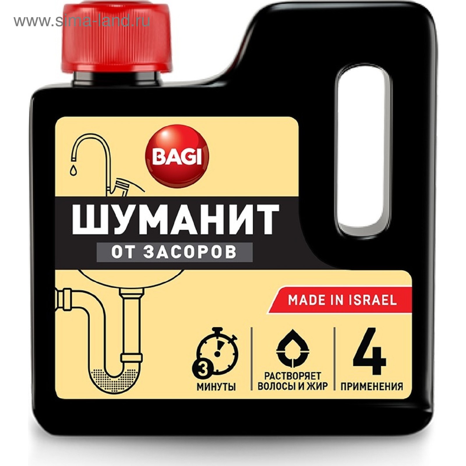 Средство от засоров для ванной и туалета Bagi "Шуманит", 280 г (4632320) -  Купить по цене от 504.00 руб. | Интернет магазин SIMA-LAND.RU