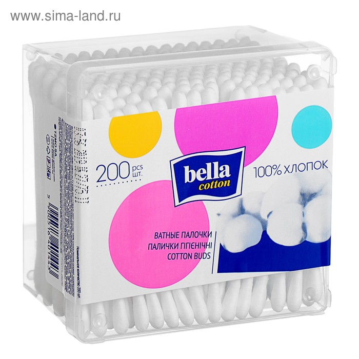 Ватные палочки Bella cotton 200 шт. - Фото 1