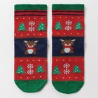 Носки детские «Дед мороз», цвет зелёный, размер 16-18 - Фото 1
