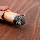 Нож охотничий "Торунн" 23,7см, клинок 110мм/3мм, дерево, с головой волка - Фото 4