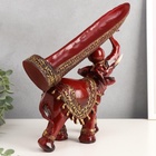 Подставка под бутылку полистоун «Слон с попоной с кисточками», 29×28×10.5 см - Фото 3