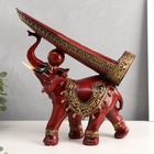 Подставка под бутылку полистоун «Слон с попоной с кисточками», 29×28×10.5 см - Фото 4