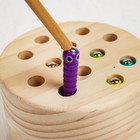 Игрушка развивающая рыбалка, размер: 11.5×11.5×6.5 см, 12 червячков - Фото 3