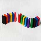 Конструктор деревянный «Кирпичики» размер плашки: 2×4.4×0.7 см - Фото 3