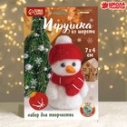 Новогодняя игрушка из шерсти «Новый год! Снеговик», с ёлочным шаром - Фото 1