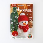 Новогодняя игрушка из шерсти «Новый год! Снеговик», с ёлочным шаром - Фото 2