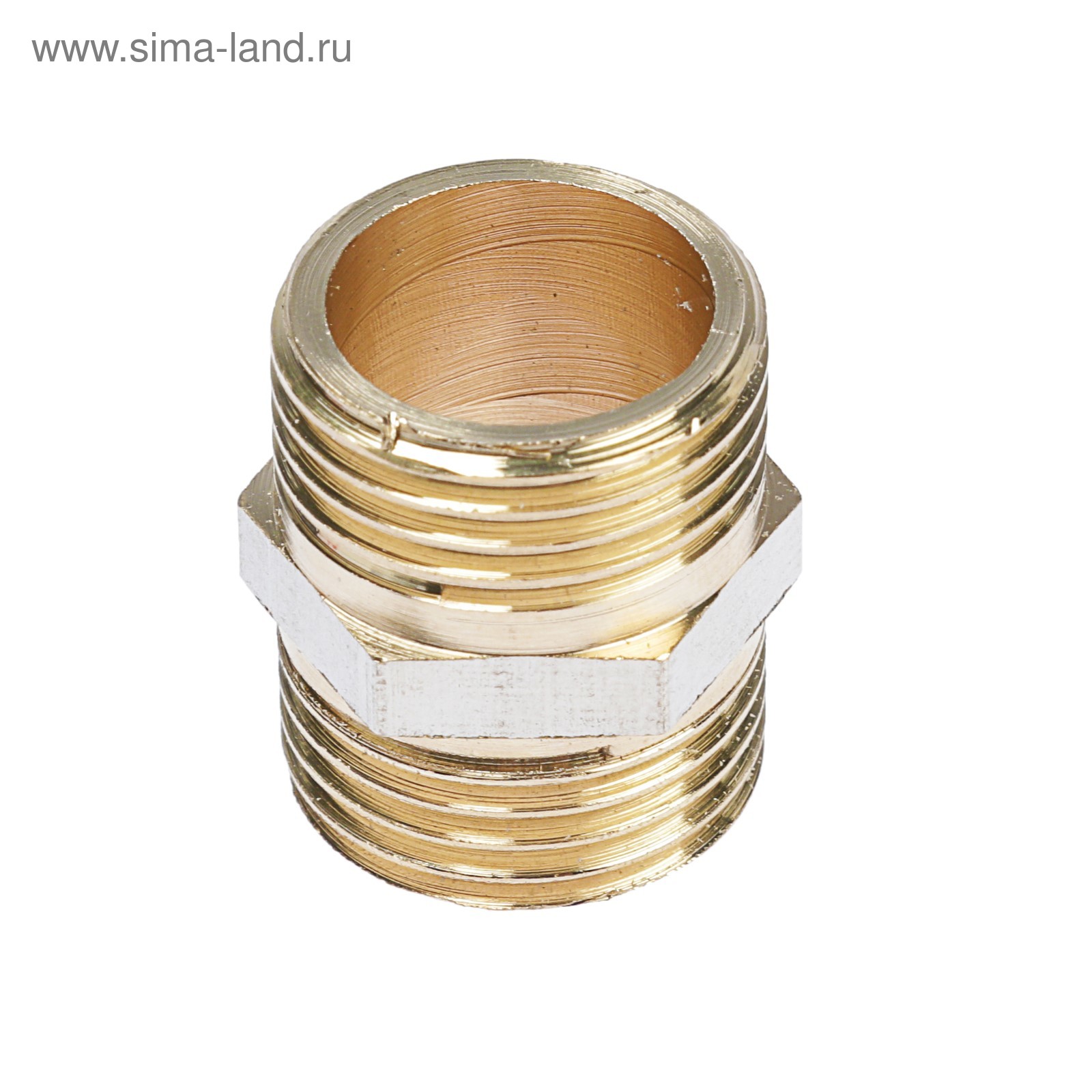 Ниппель OTMO, 1/2", наружная/наружная резьба, никелированная латунь ...