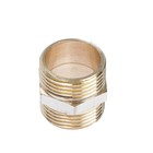Ниппель OTMO, 3/4", наружная/наружная резьба, никелированная латунь - Фото 2