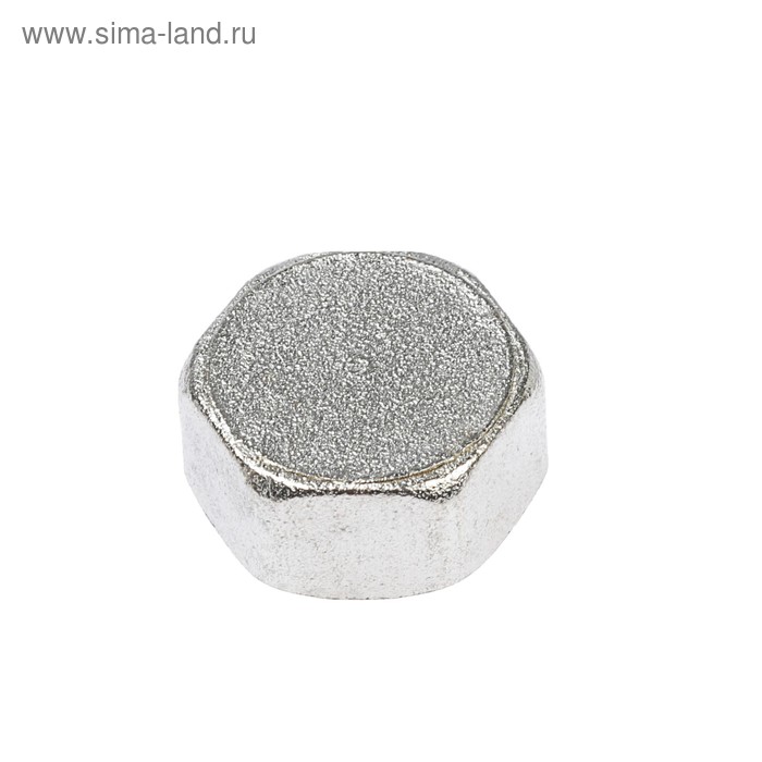 Заглушка OTMO, 1/2", внутренняя резьба, никелированная латунь - Фото 1