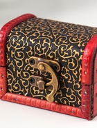 Шкатулка для украшений «Сундучок. Золотые завитки на чёрном», дерево, состаренная, 6×8×5.5 см  (артикул 4461662)  большой выбор товаров оптом и в розницу по низким ценам с доставкой