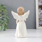 Сувенир керамика "Девочка-ангел с белой голубкой в руке" 11,7х7х4 см - Фото 3