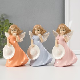 Фигурка керамика «Девочка-ангел в цветном платье с шляпкой», 14×8.5×6.5 см, МИКС 4467177