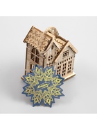 Ёлочная игрушка «Домик с башней», 9×5×8 см, 1 LED, от батареек, свечение тёплое белое - Фото 8