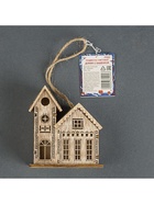 Ёлочная игрушка «Домик с башней», 9×5×8 см, 1 LED, от батареек, свечение тёплое белое - Фото 7