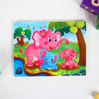 Пазлы «Слоники», 12 элементов, 0.4×14.5×11 см - Фото 1