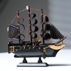 Корабль пиратский шестипушечный «Гангут», черные паруса,16х4х15.5см - Фото 2