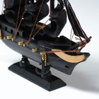 Корабль пиратский шестипушечный «Гангут», черные паруса,16х4х15.5см - Фото 3