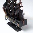 Корабль пиратский шестипушечный «Гангут», черные паруса,16х4х15.5см - Фото 4