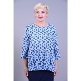 

Блузка женская, размер 54, цвет голубой принт