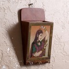 Ключница "Лидия" дерево,металл,текстиль,песок,стекло 5х11х20 см - Фото 1