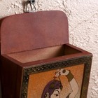 Ключница "Лидия" дерево,металл,текстиль,песок,стекло 5х11х20 см - Фото 3