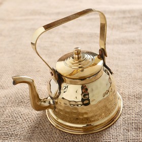 Чайник "Сказка" латунь, никель 12х10х14,5 см