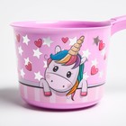 Ковш пластиковый для купания и мытья головы, детский банный ковшик «Единорог», 1,5 л., ДЕКО - Фото 2