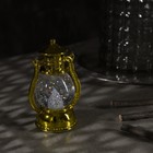 Светодиодная фигура «Золотистый фонарь» 8 × 12 × 6 см, пластик, батарейки AG13х3, свечение тёплое белое - Фото 2