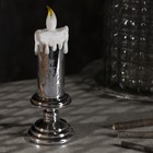 Светодиодная фигура «Свеча со снеговиком» 7 × 20 × 7 см, пластик, батарейки АААх2 (не в комплекте), свечение тёплое белое - Фото 2