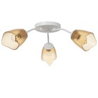 Люстра «Оникс» BayerLux 3×15 Вт E27, белый-коричневый, 50×50×15 см - Фото 1