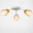 Люстра «Оникс» BayerLux 3×15 Вт E27, белый-коричневый, 50×50×15 см - Фото 2