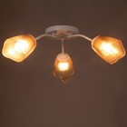 Люстра «Оникс» BayerLux 3×15 Вт E27, белый-коричневый, 50×50×15 см - Фото 3