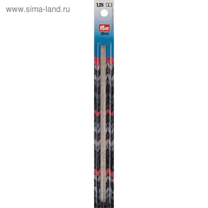 Спицы для вязания, чулочные, d = 1,25 мм, 20 см, 5 шт - Фото 1