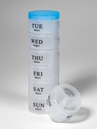 Таблетница - органайзер «Пирамида», утро/день/вечер, d=19.5×5 см, 7 контейнеров по 3 секции, голубая - Фото 2