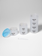 Таблетница - органайзер «Пирамида», утро/день/вечер, d=19.5×5 см, 7 контейнеров по 3 секции, голубая - Фото 3