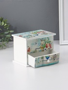 Музыкальная шкатулка механическая «Комод 1 ящик. Букет в античной вазе», дерево, 11×14.7×10.6 см 4466384