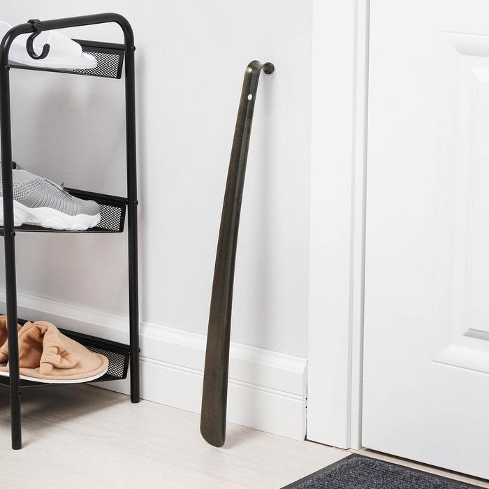 Ложка для обуви, 70 см, толщина 1.5 мм, бронзовая антик - Фото 1