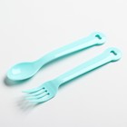 Тарелка детская с вилкой и ложкой, МИКС - Фото 4