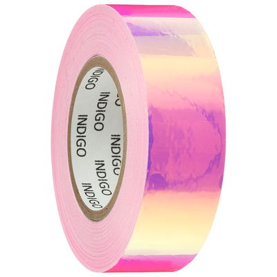 Обмотка для обруча с подкладкой MIRROR RAINBOW 20 мм × 14 м, цвет флуоресцентный розовый